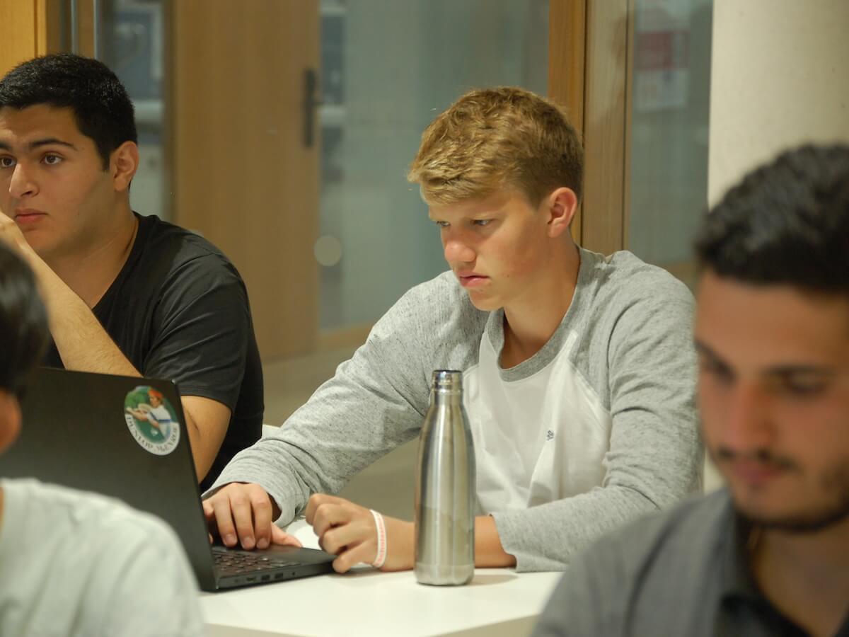 Student Working Student working on laptop