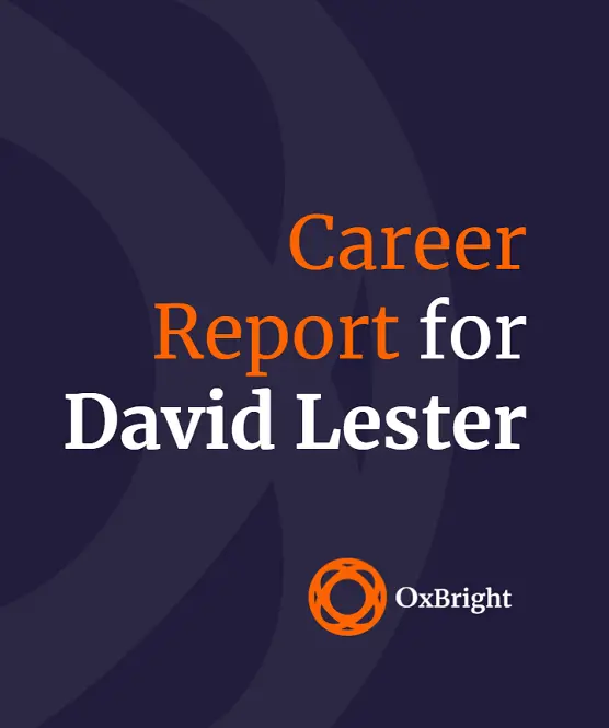 Front page of the OxBright career report