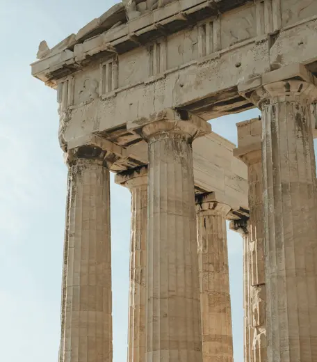 Ancient building with ancient columns 