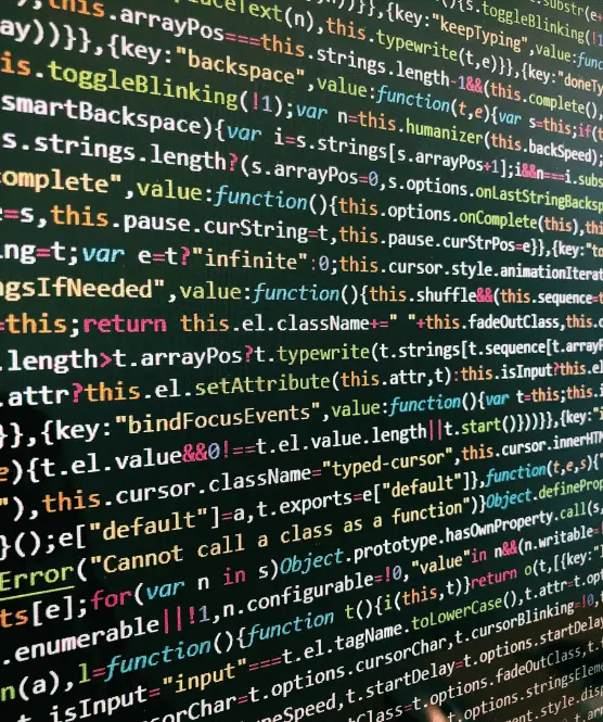 close up photo of a computer science coding screen
