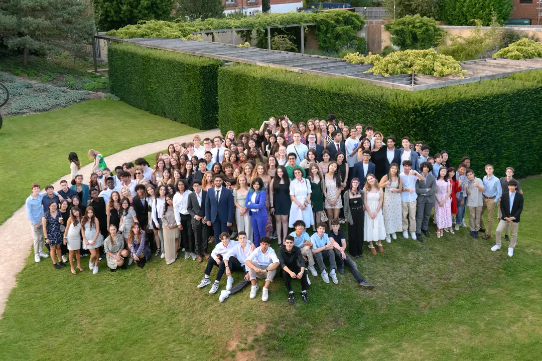 Group of Gen-Z students posing for a group photo